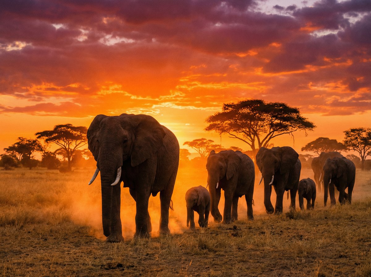 国产视频非洲象群迁徙视频